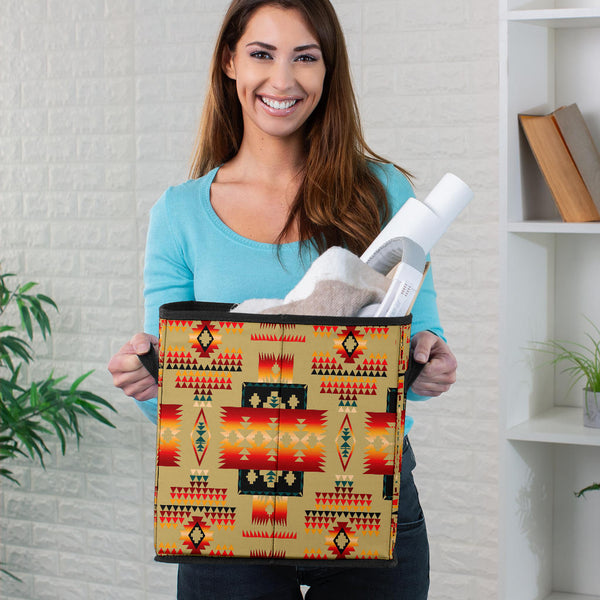 Light Brown Tribe Pattern Storage Cube - Image 3