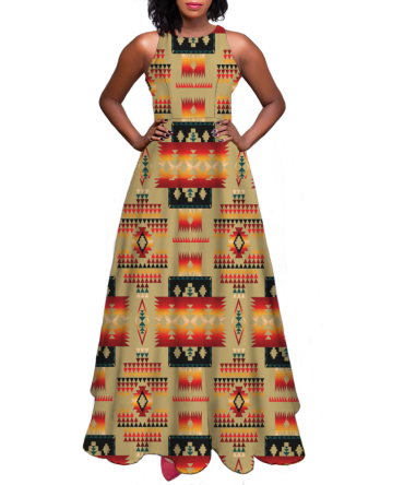 Pattern Native Sleeveless A-line skirt