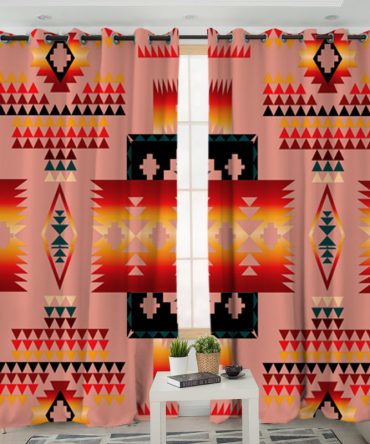 Tan Pattern Native Living Room Curtain