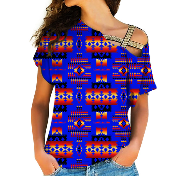 NAT00046-CROS06 Native American Cross Shoulder Shirt - Image 2