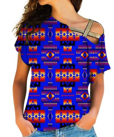 NAT00046-CROS06 Native American Cross Shoulder Shirt
