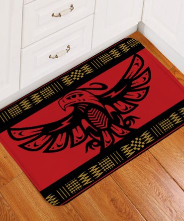 NAT00048 Red Phoenix Native American Doormat