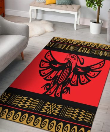 Red Phoenix Native American Area Rug