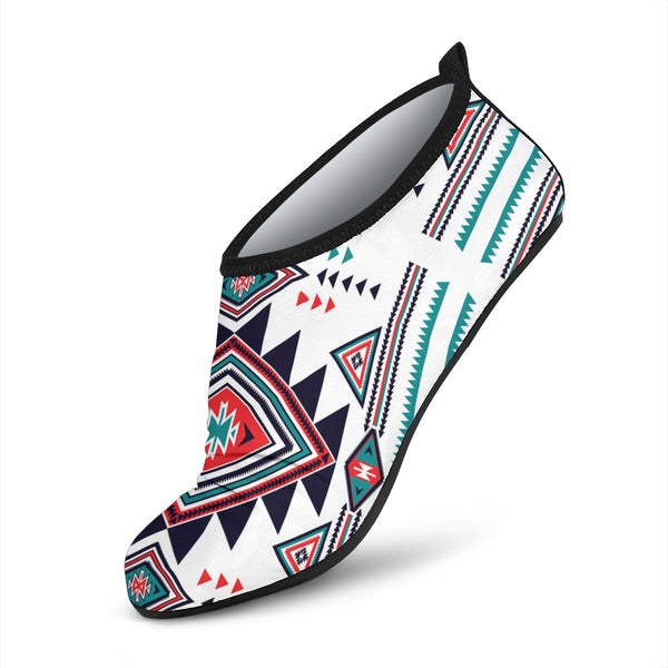 Tribal Colorful Pattern Native American Aqua Shoes - Image 3