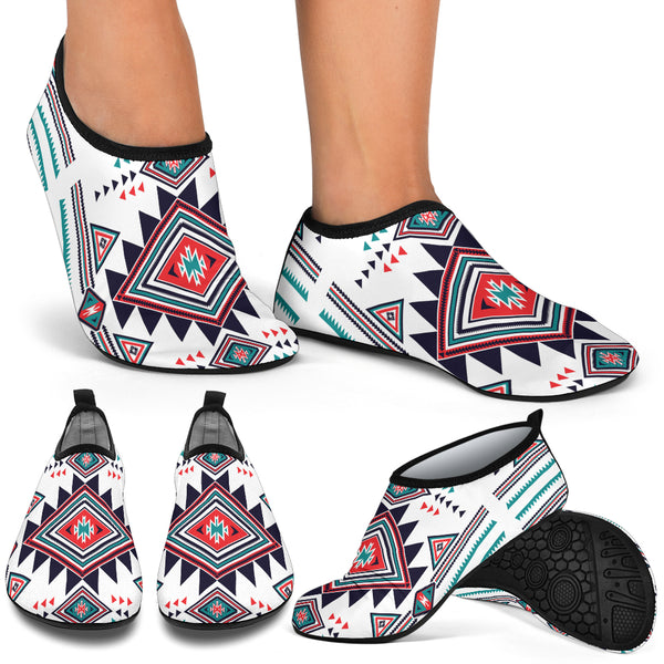 Tribal Colorful Pattern Native American Aqua Shoes - Image 4