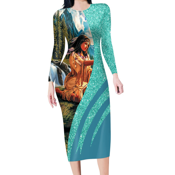 Wolves & Native Women Body Dress - Image 2