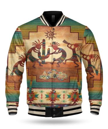 Kokopelli Myth Native American Baseball Jacket