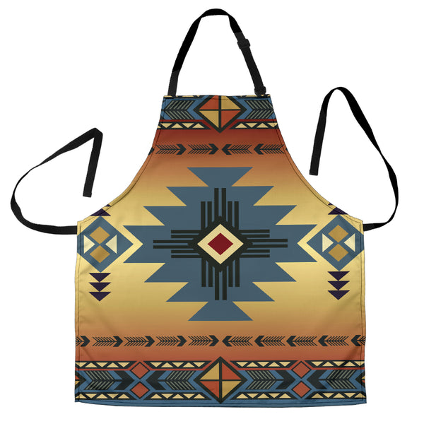 Southwest Blue Symbol Native American Apron - Image 2
