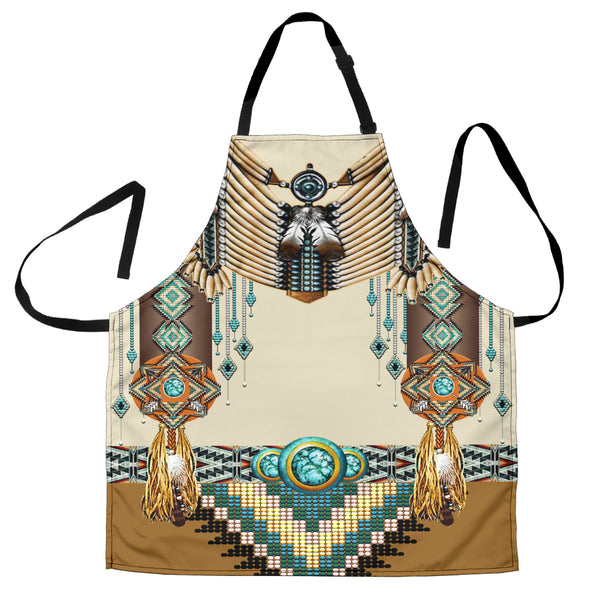 Brown Pattern Breastplate Native American Apron - Image 2