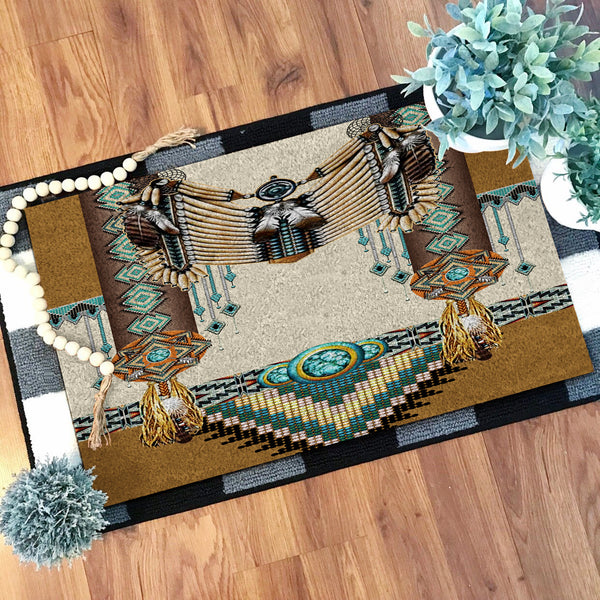 Brown Pattern Breastplate Native Doormat - Image 2