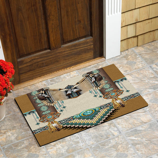 Brown Pattern Breastplate Native Doormat - Image 4