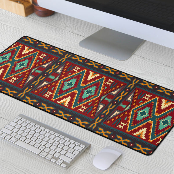 Native Red Yellow Pattern Native American Mouse Mat - Image 3