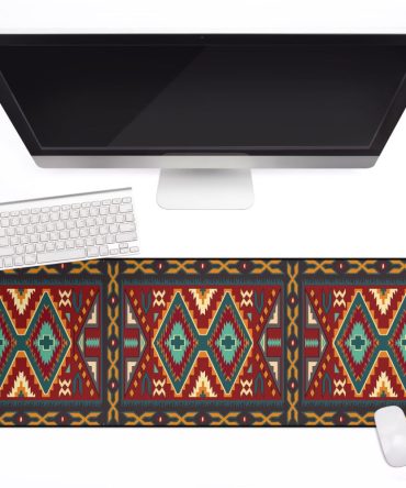 Native Red Yellow Pattern Native American Mouse Mat