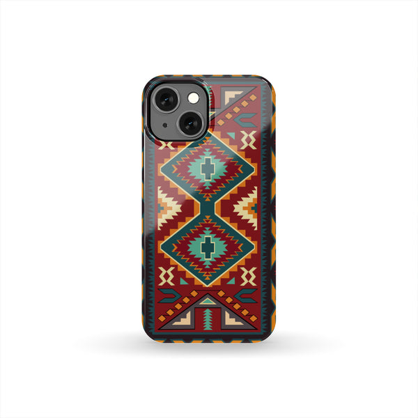 Native Red Yellow Pattern Native American Phone Case - Image 3