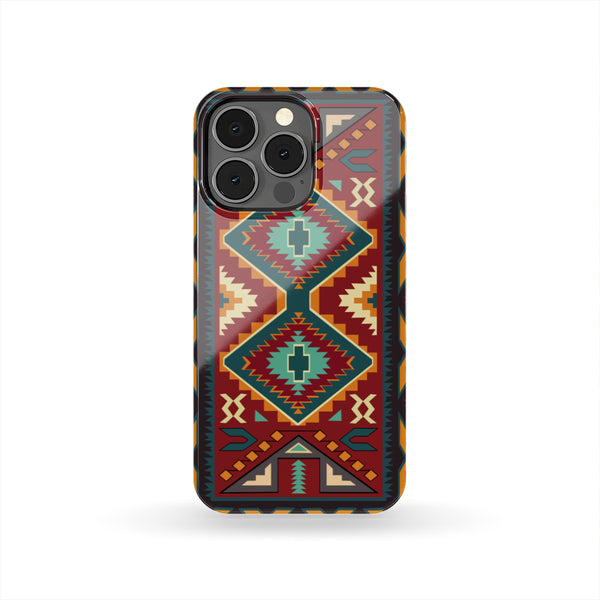 Native Red Yellow Pattern Native American Phone Case - Image 4