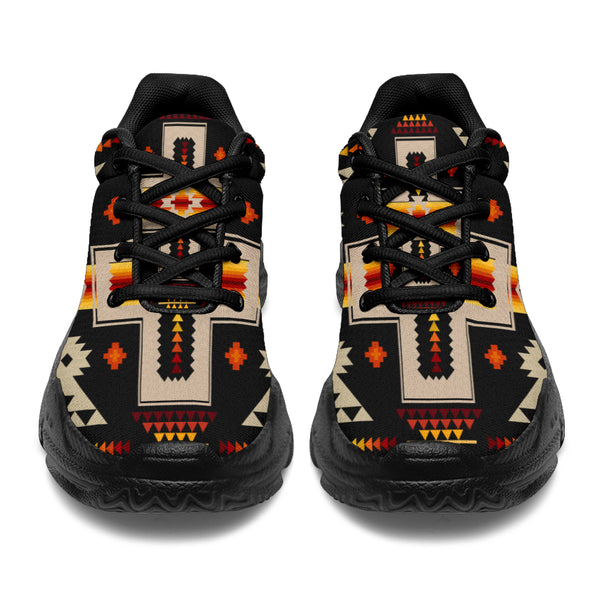 Black Tribe Design Chunky Sneakers - Image 4
