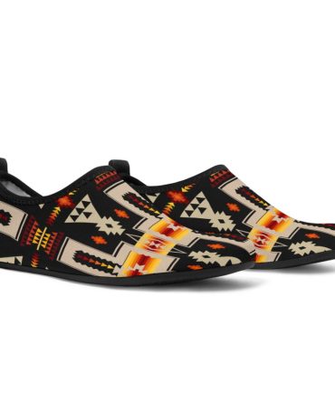 Black Tribe Design Native American Aqua Shoes