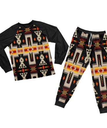 Black Tribe Design Pajamas Set