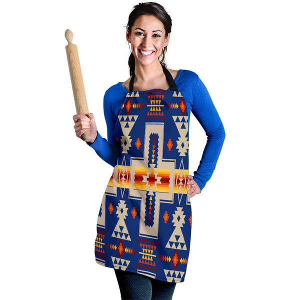 Navy Tribe Design Native American Apron - Image 3
