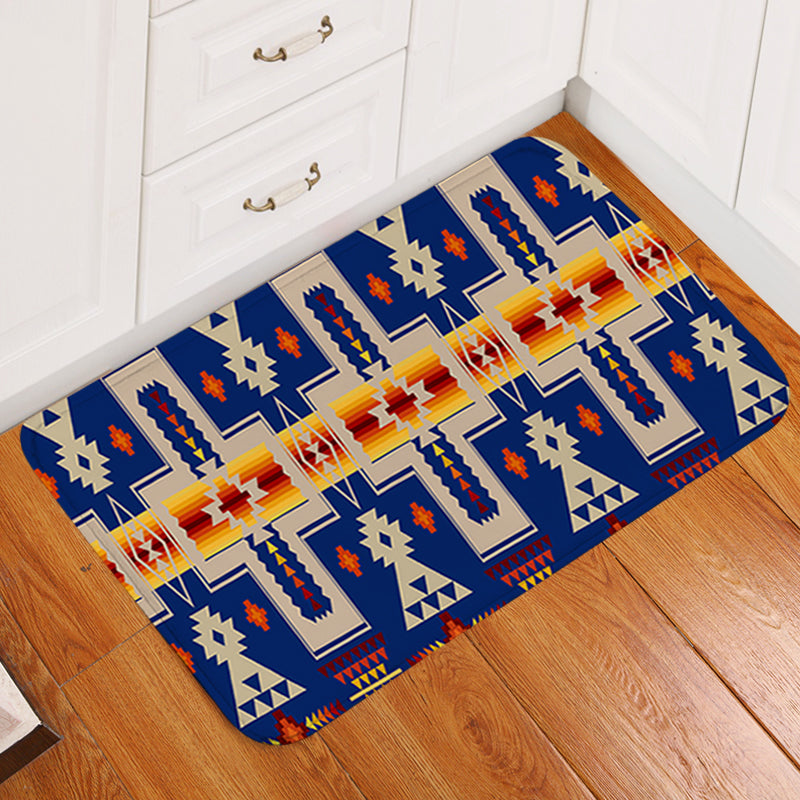 Navy Tribe Design Native American Doormat