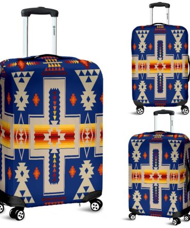 Navy Tribe Design Native American Luggage Covers
