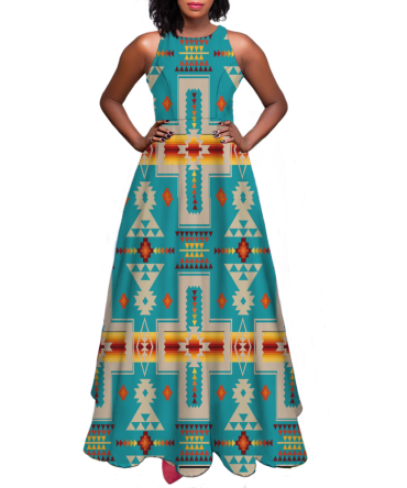 Pattern Native Sleeveless A-line skirt