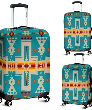 Turquoise Tribe Design Native American Luggage Covers