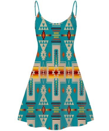 Turquoise Tribe Design Native American Strings Dress