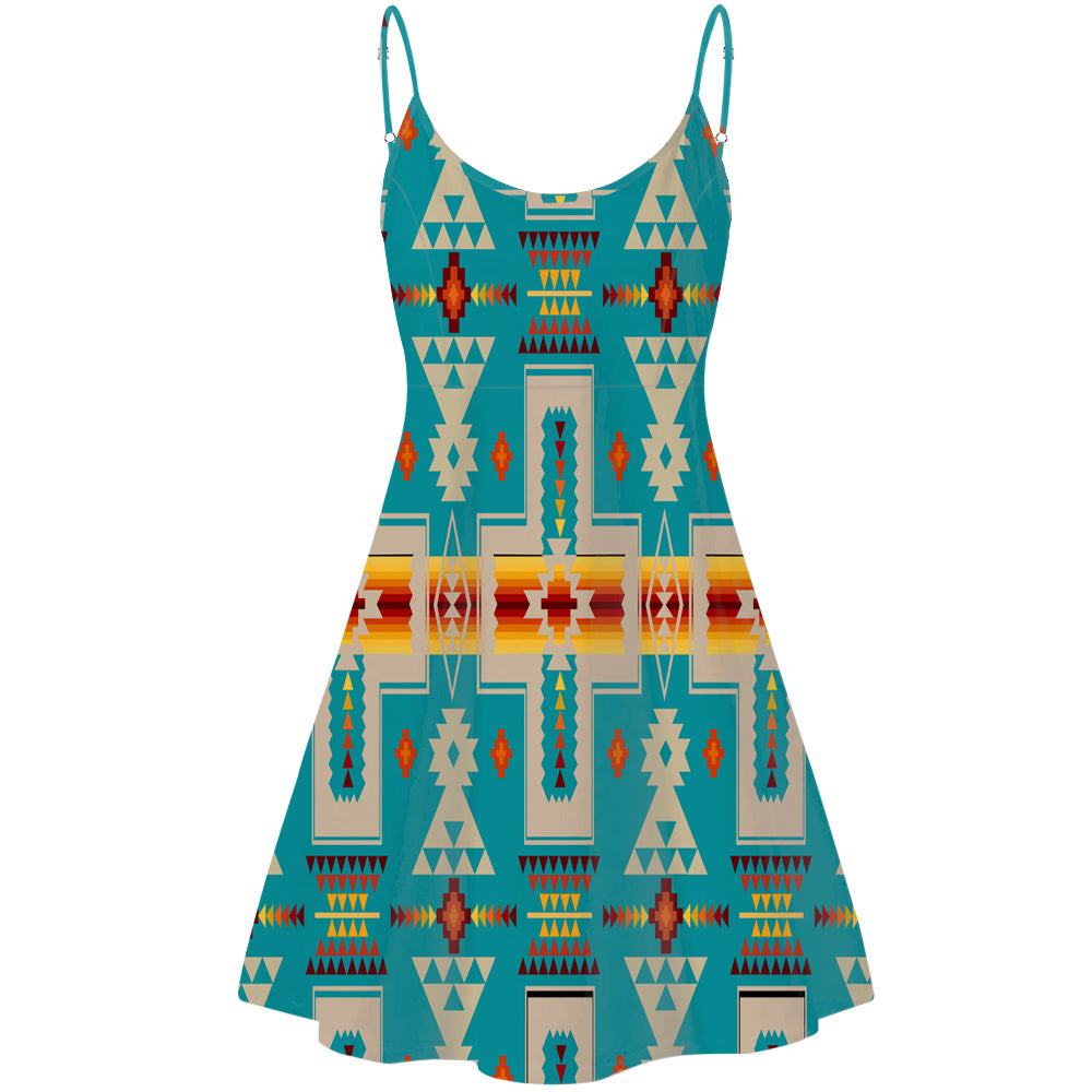 Turquoise Tribe Design Native American Strings Dress