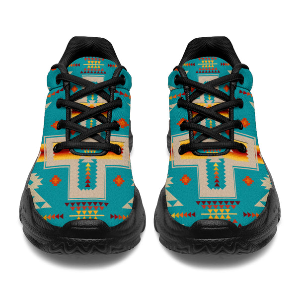 Turquoise Tribe Design Native Chunky Sneakers - Image 4