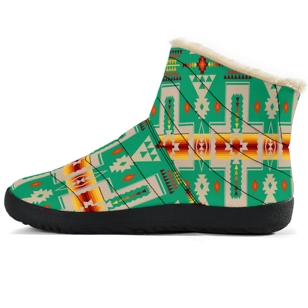 Green Tribe Design Native American Cozy Winter Boots - Image 2