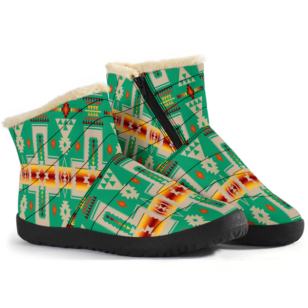 Green Tribe Design Native American Cozy Winter Boots - Image 3
