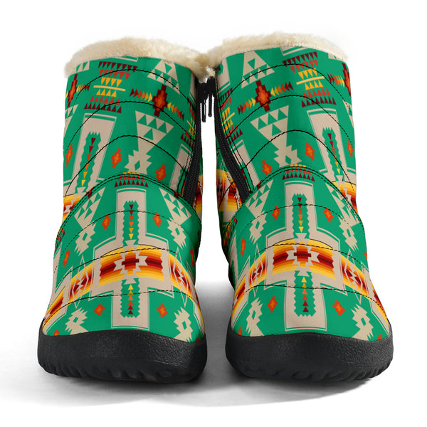 Green Tribe Design Native American Cozy Winter Boots - Image 4