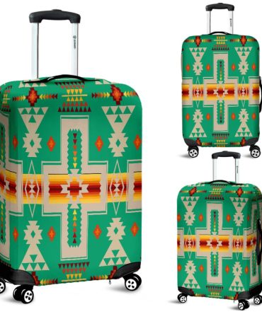 Green Tribe Design Native American Luggage Covers