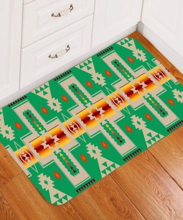 Light Green Tribe Design Native American Doormat