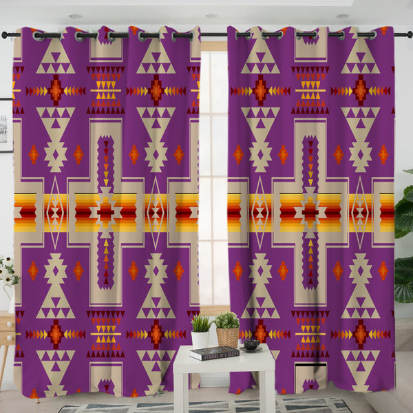 Light Purple Design Native Living Room Curtain - Image 3
