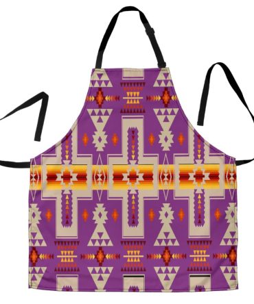 Light Purple Tribe Design Native American Apron