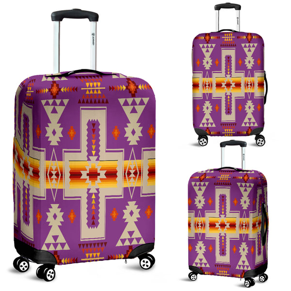 Light Purple Tribe Design Native American Luggage Covers - Image 2
