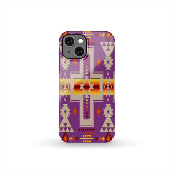 Light Purple Tribe Design Native American Phone Case - Image 3