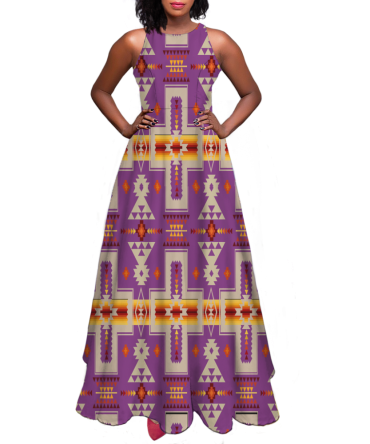 Pattern Native Sleeveless A-line skirt