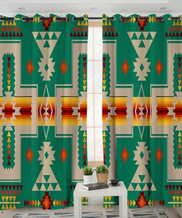 Green Purple Design Native Living Room Curtain