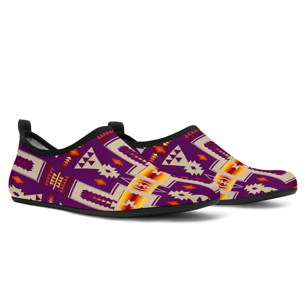 Purple Tribe Design Native American Aqua Shoes - Image 2