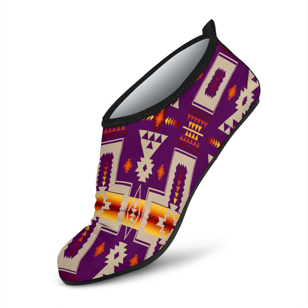 Purple Tribe Design Native American Aqua Shoes - Image 3