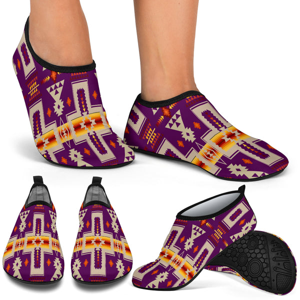Purple Tribe Design Native American Aqua Shoes - Image 4