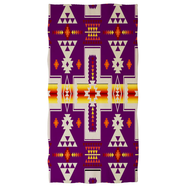 Purple Tribe Design Native American Face Towel - Image 3