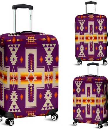 Purple Tribe Design Native American Luggage Covers