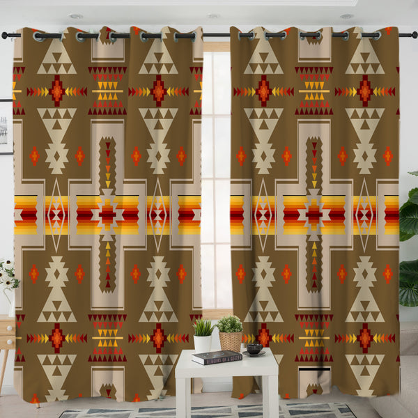 Light Brown Native Living Room Curtain - Image 3