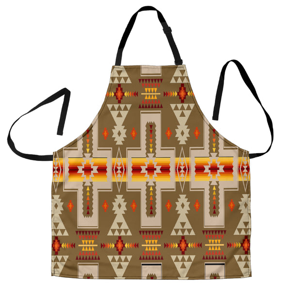 Light Brown Tribe Design Native American Apron - Image 2