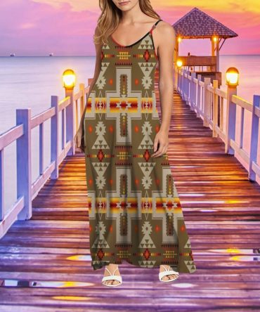 Tribe Design Native American Maxi Dress