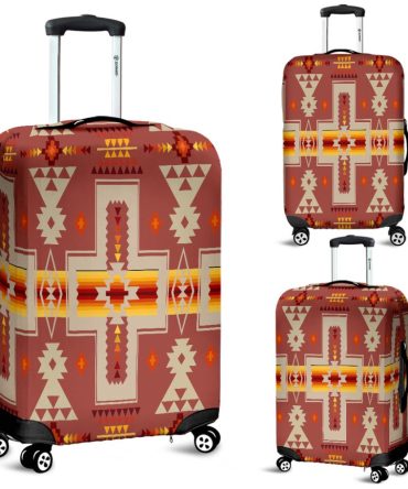 Tan Tribe Design Native American Luggage Covers